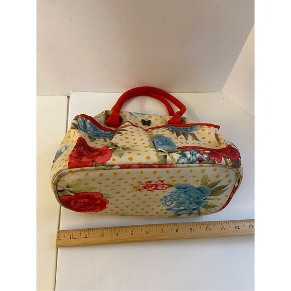 Pioneer woman lunch tote red 10x7x10 insulated - Picture 3 of 7